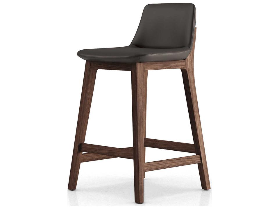 Modluxe Oxnard Counter Stool in Graphite Eco Leather
