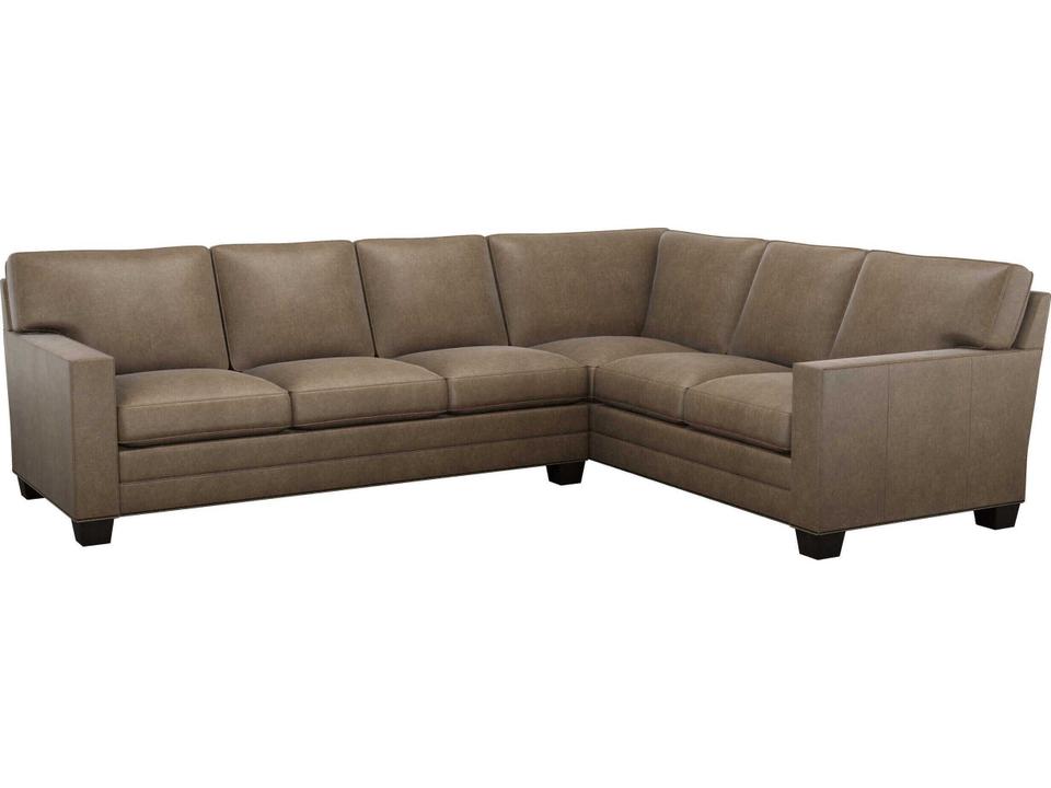 Couture Leather Brayden Brown Sectional Sofa