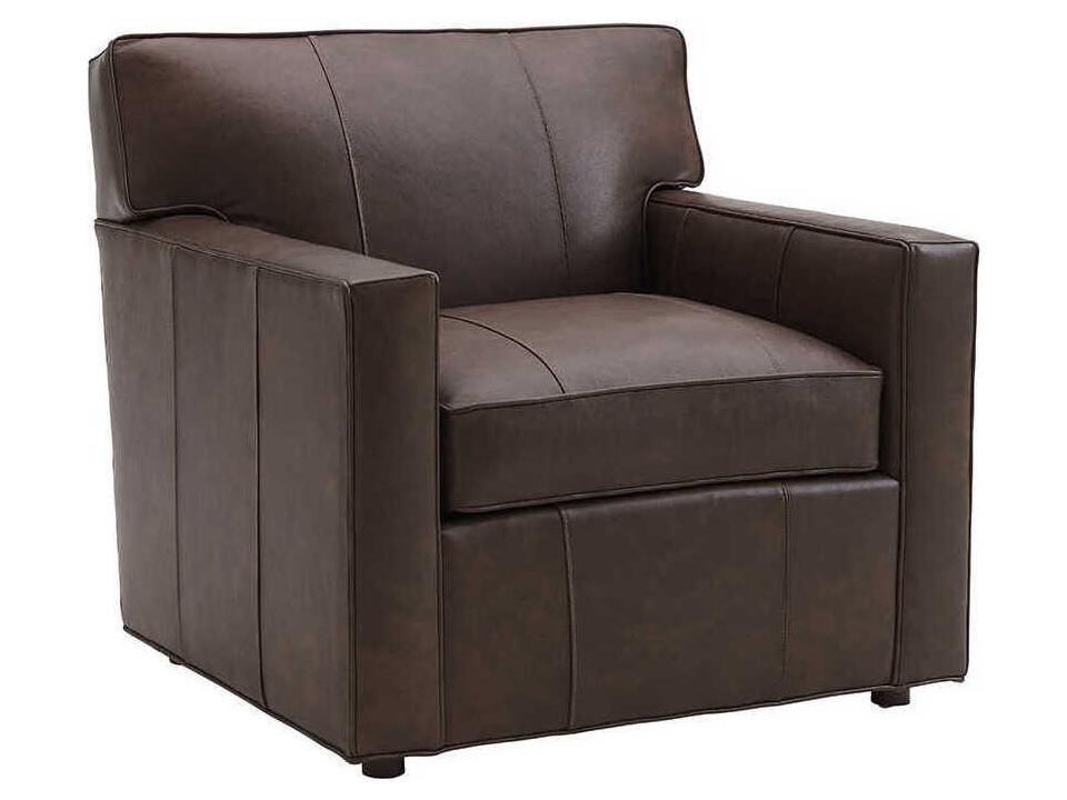 Kitano Leather Accent Chair with Track Arms