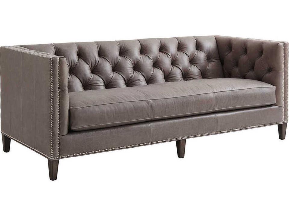 Ariana Monaco 3-Seat Tufted Leather Sofa