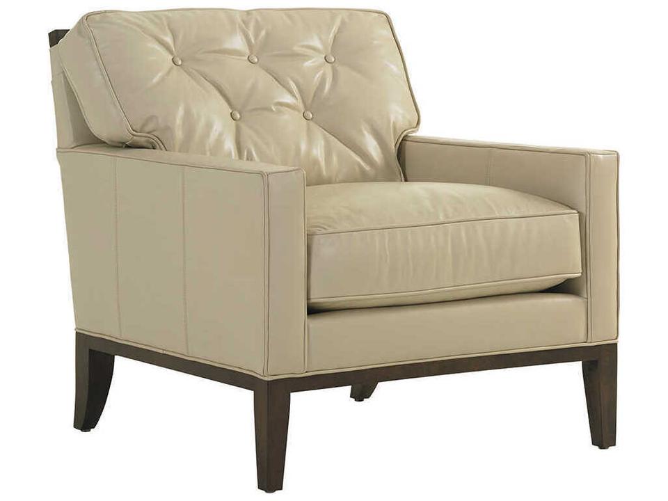 Macarthur Park Fernhill Leather Accent Chair with Button Tufting