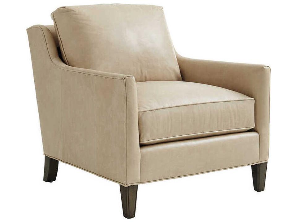 Ariana Leather Accent Chair with Tailored Track Arms