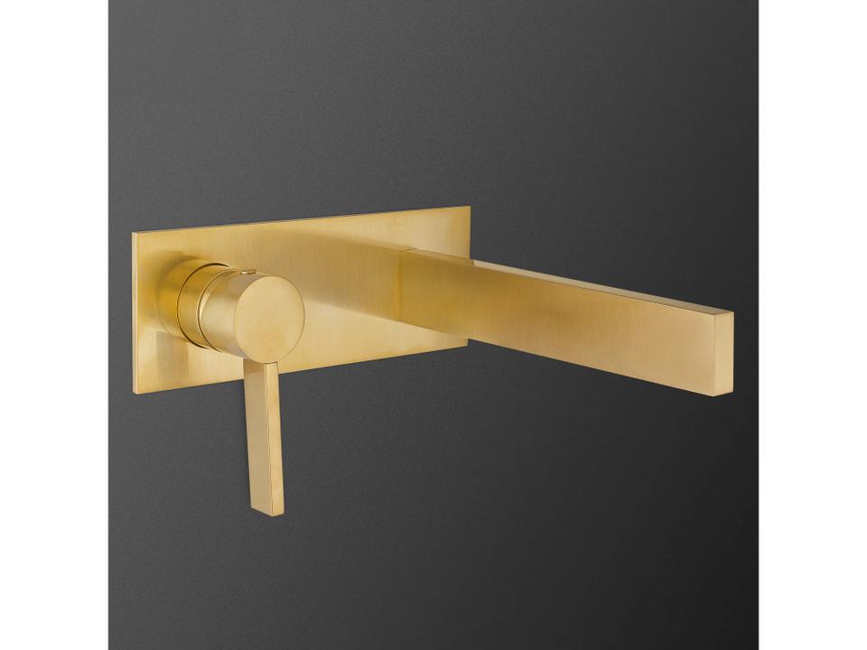 Fulgora Luxury Wall-Mounted Faucet  Brushed Gold  Without Pop-Up Drain