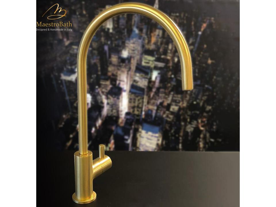 Magnifica Modern Bar Faucet  Brushed Gold
