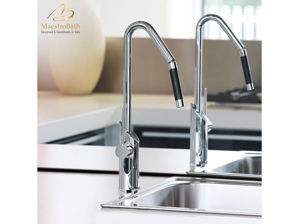 Opalina Designer Kitchen Faucet  Chrome