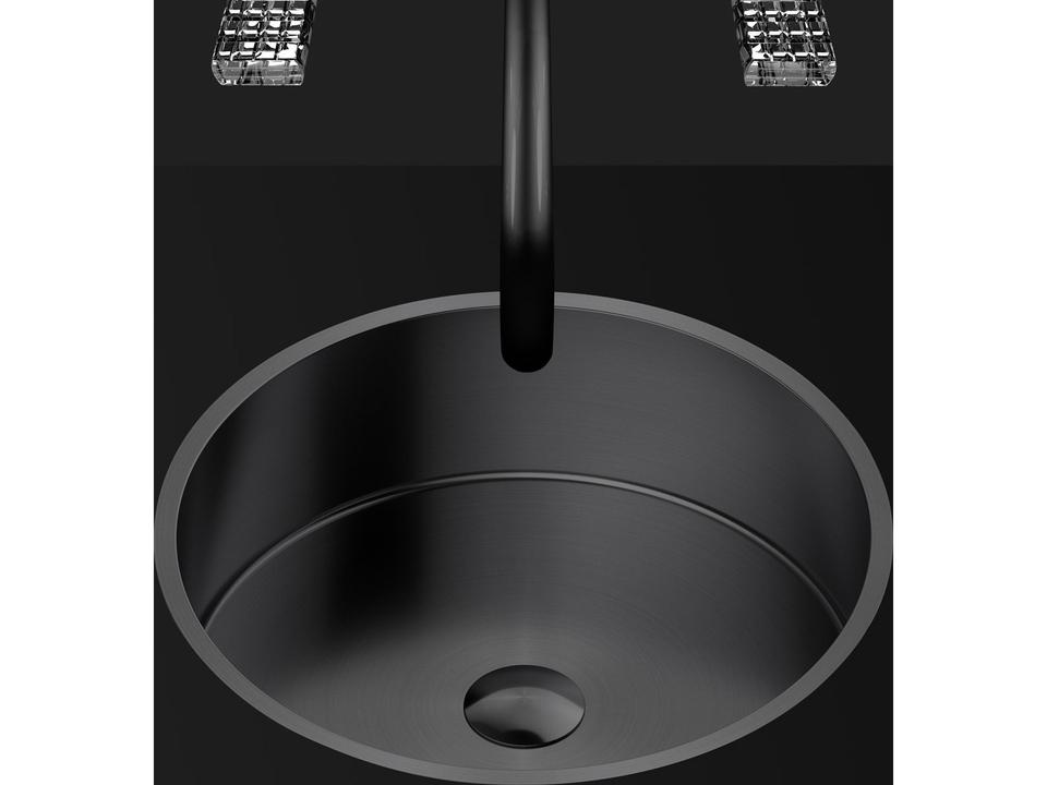Belladonna Modern Round Under-Mount Sink  Gun Metal