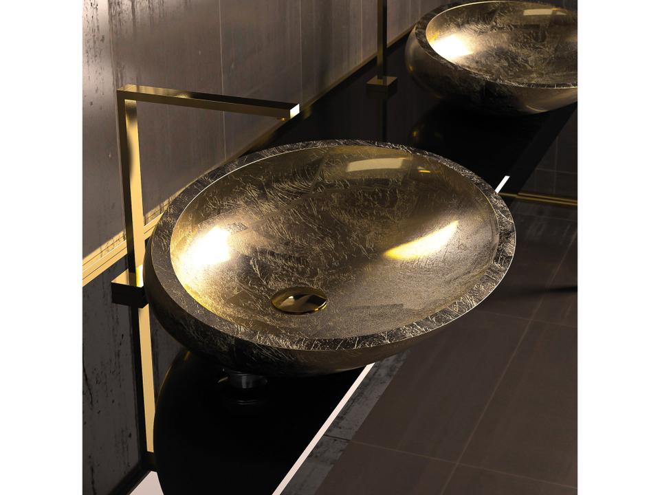 Ylenia Cigno Max Vessel Sink  Gold Leaf