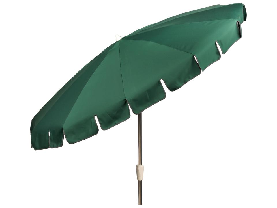 Standard Conventional Aluminum Pewter 8.5 Foot 12-Rib Double V Cut Push Button Tilt Patio Umbrella