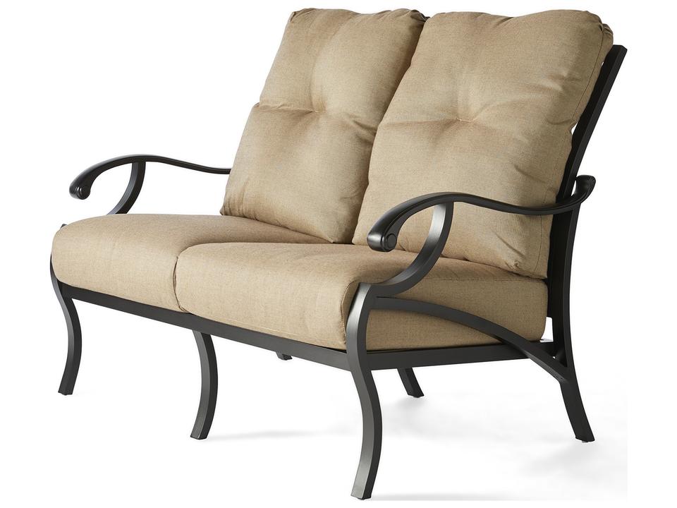 Volare Cushion Outdoor Loveseat in Aluminum