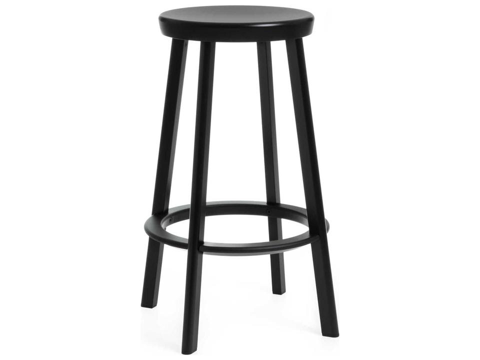 Magis Deja-vu Black Aluminum Counter Stool by Naoto Fukasawa