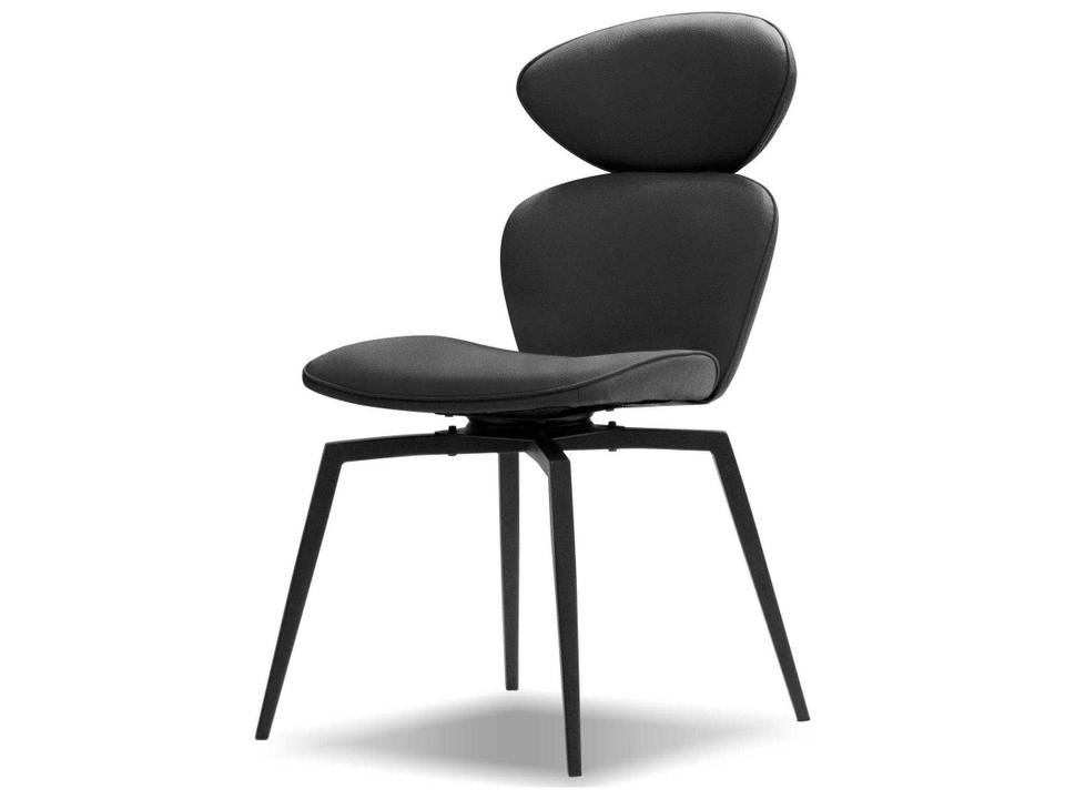 Antler Slate Grey Leatherette Swivel Dining Side Chair Set of 2