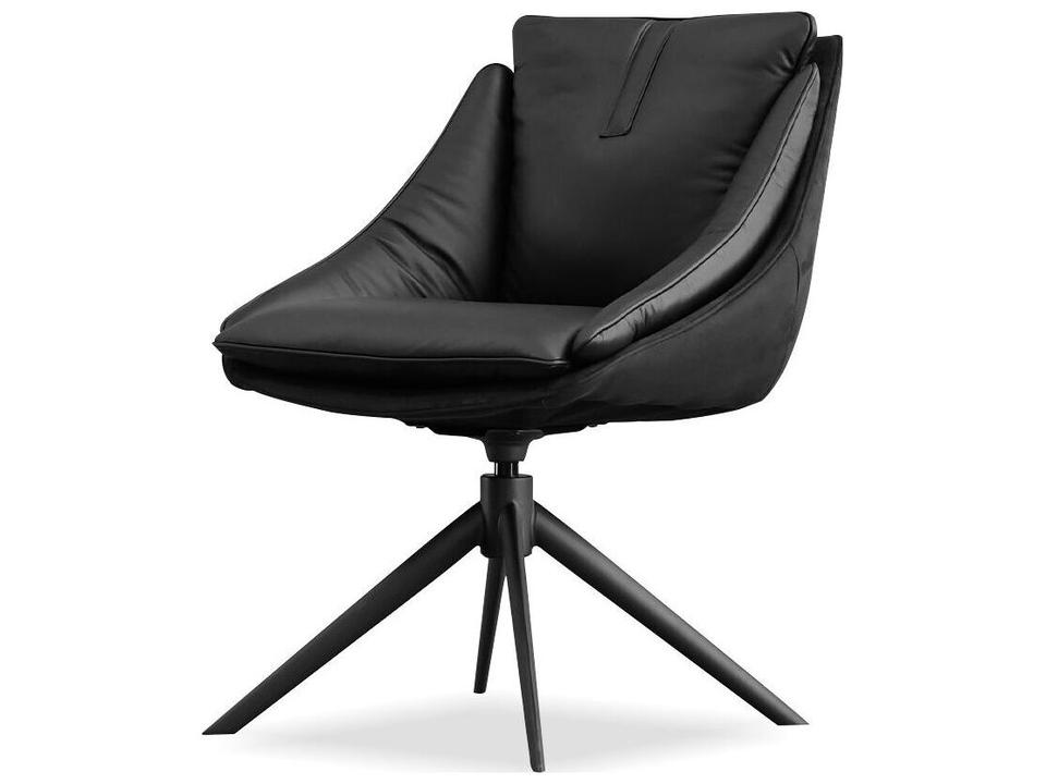 Huracan Black Faux Leather Armless Dining Chair
