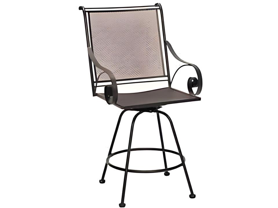 Monticello Wrought Iron High Swivel Counter Stool