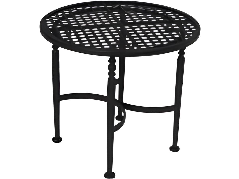 Athens 24-Inch Wrought Iron Round End Table