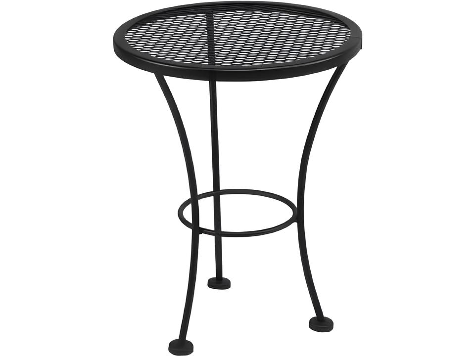 Accessory Tables 16-Inch Round Wrought Iron Mesh Top Drum Table