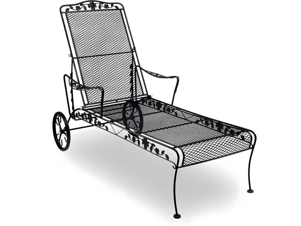 Dogwood Wrought Iron Outdoor Chaise Lounge