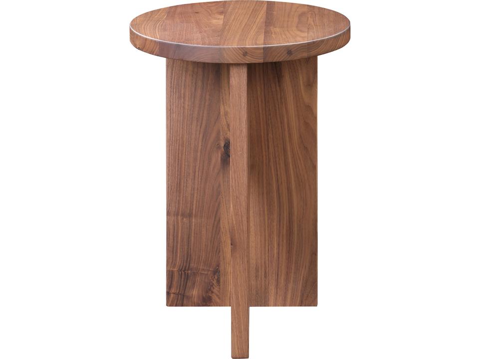 Grace Accent Table Solid Walnut Sculptural