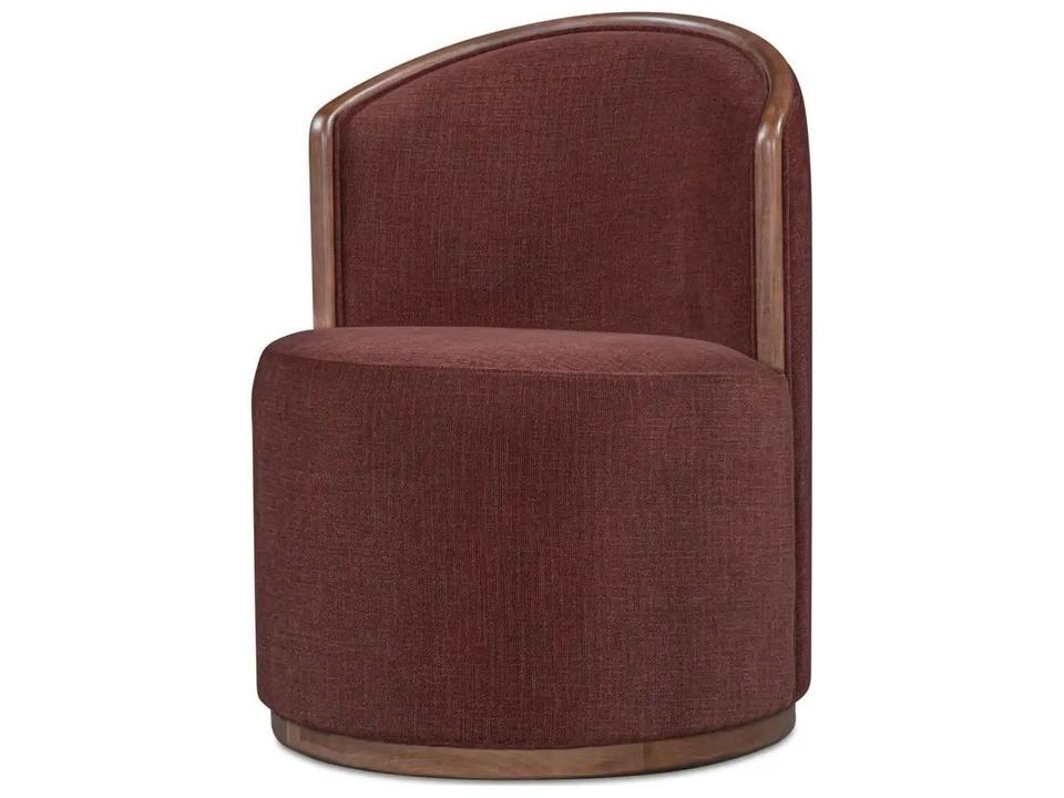 Rossi Rubberwood Purple Upholstered Armless Dining Chair