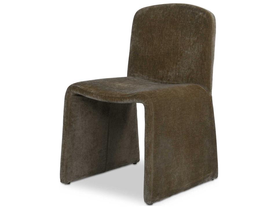 Ella Armless Upholstered Dining Side Chair in Cedar Green