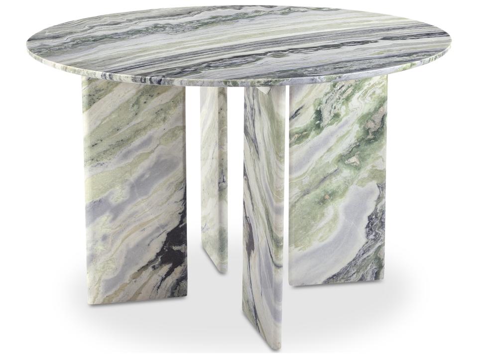 Celia Round Dining Table in Green Onyx Marble
