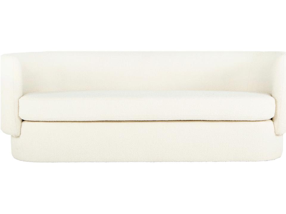 Koba 3-Seat Sofa in Maya White With Curved Profile