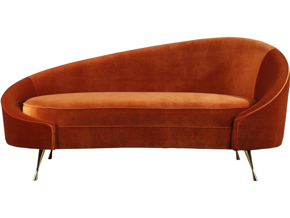 Abigail Orange Upholstered Loveseat