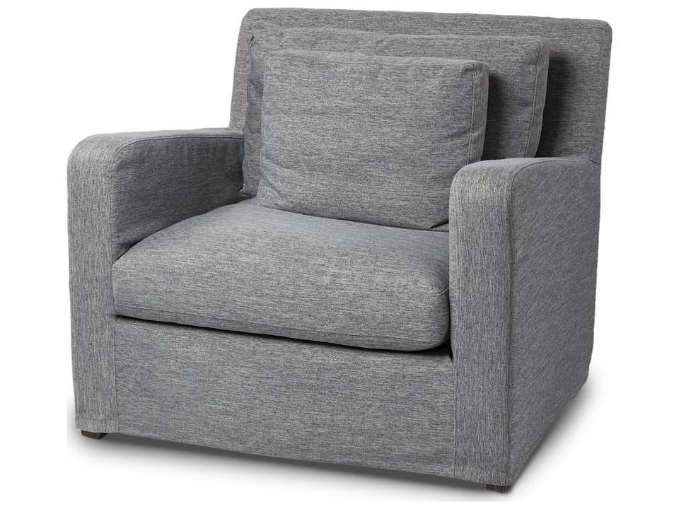 Denly III Slipcover Upholstered Arm Chair in Castlerock Gray
