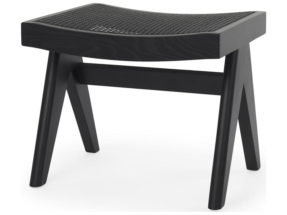 Arvin 21.7L x 17.7W x 18.1H Black Wooden Stool