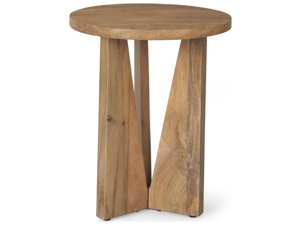 Mattius Light Wood Accent Table