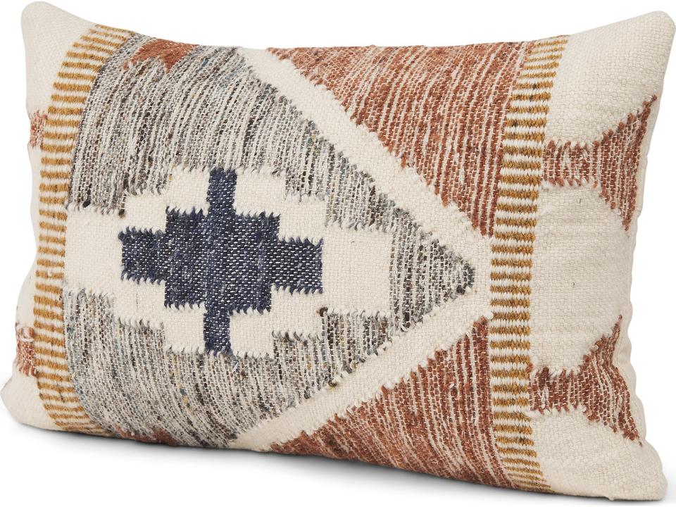 Kenzie Multi-Colored Handwoven Wool Lumbar Pillow Cover