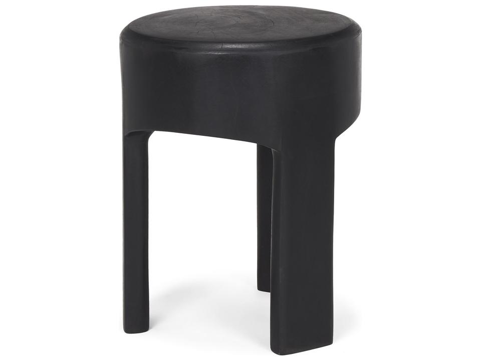 Riya Solid Black Wooden Stool