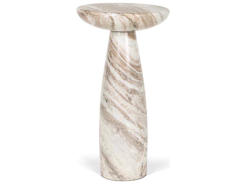 Bellancia Rosa Pink Marble Pedestal Side Table