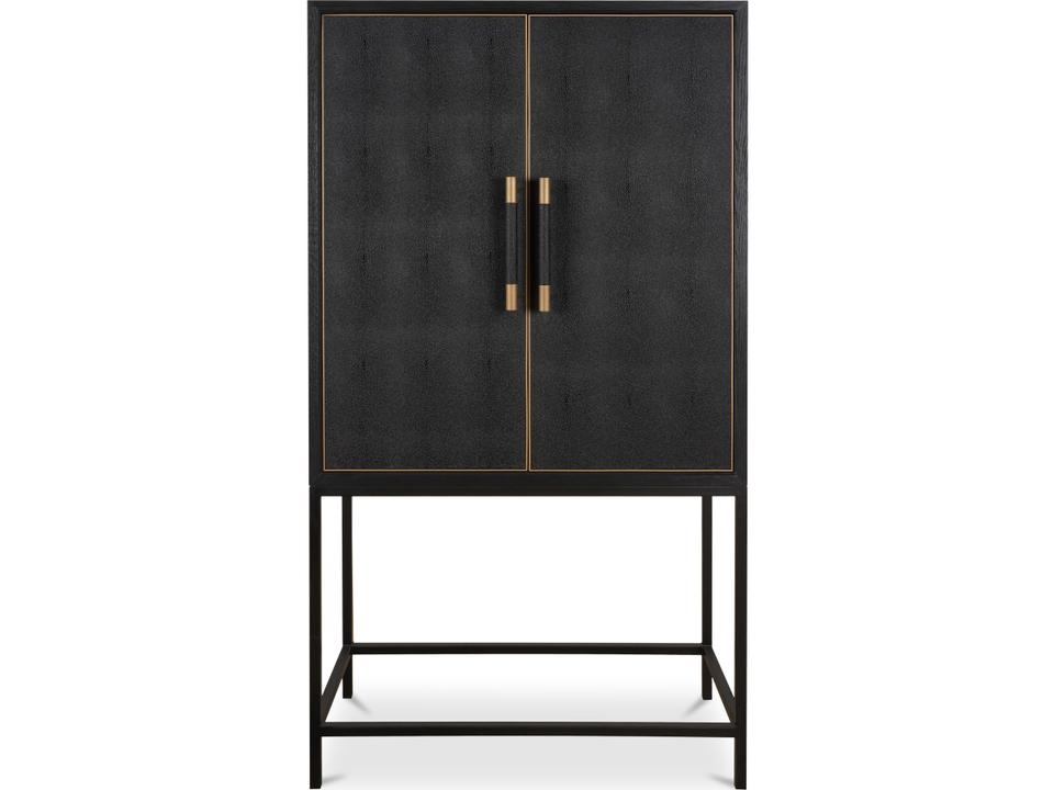 Mako Black Solid Wood Display Cabinet
