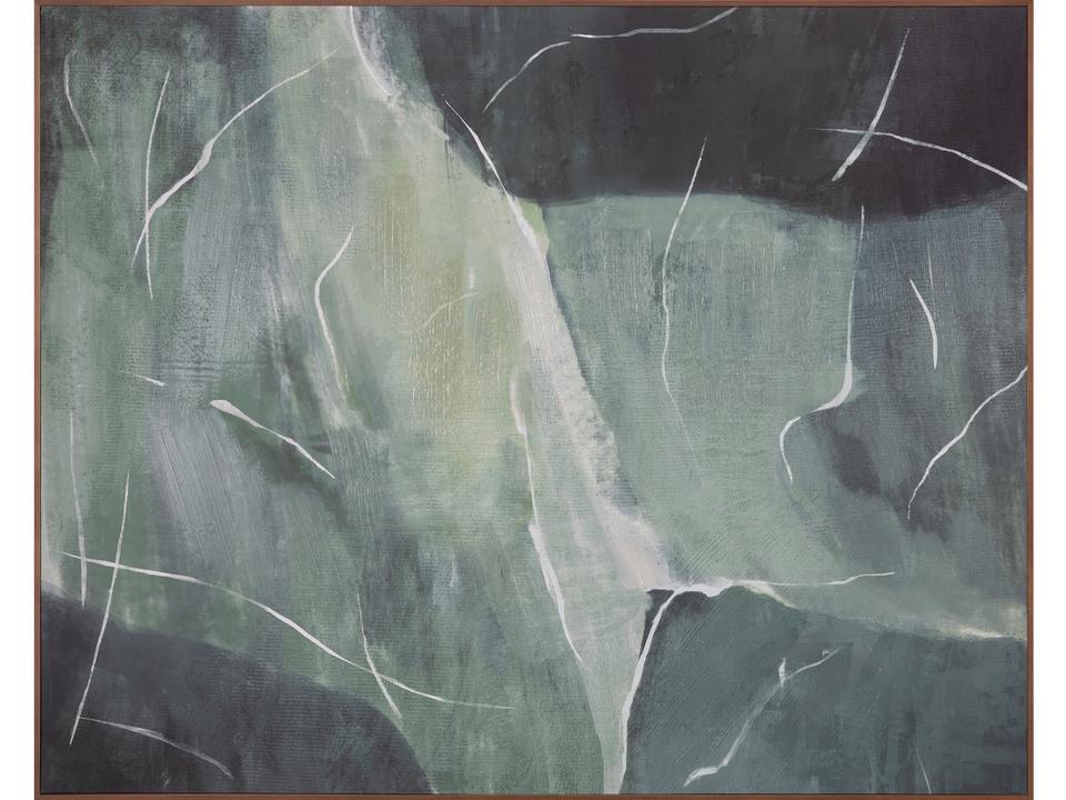 Impression Verdant Palette Framed Painting 60 x 48 Inch