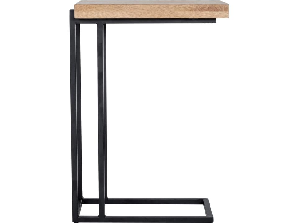 Mila Rectangular Wood White Black End Table