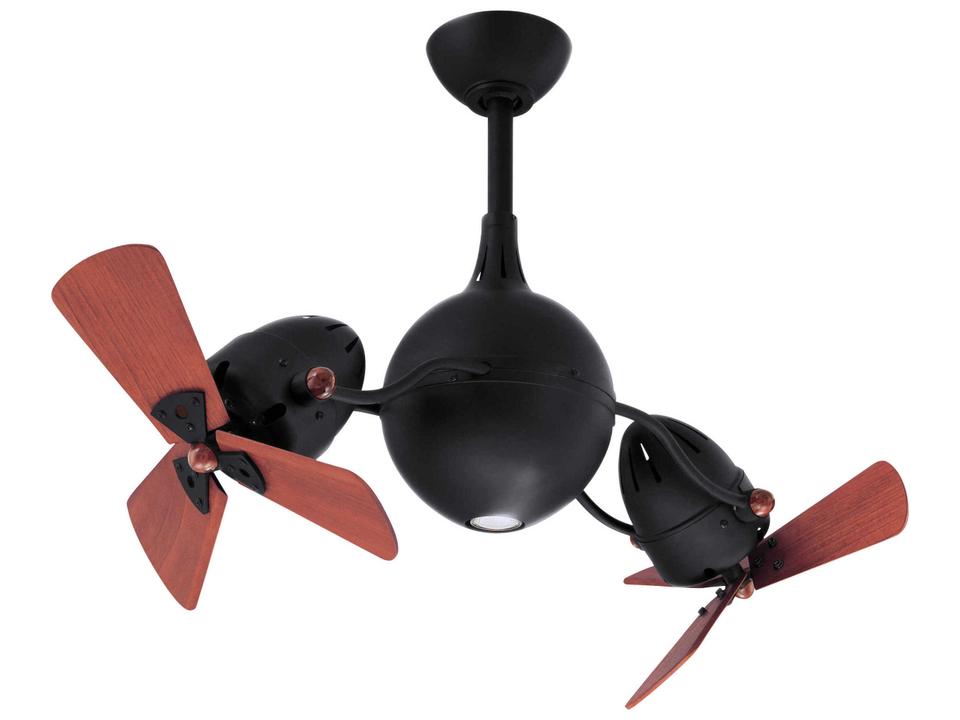 Acqua 39-Inch Dual Rotational Ceiling Fan with LED Light and Wood Blades