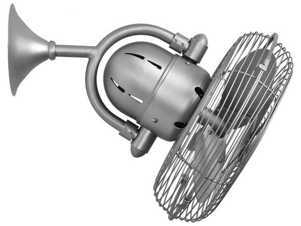 Kaye 13-Inch 3-Blade Oscillating Wall Ceiling Fan in Brushed Nickel