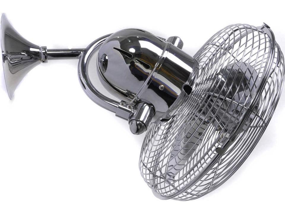 Kaye 13-Inch 3-Blade Wall Mount Oscillating Fan in Polished Chrome