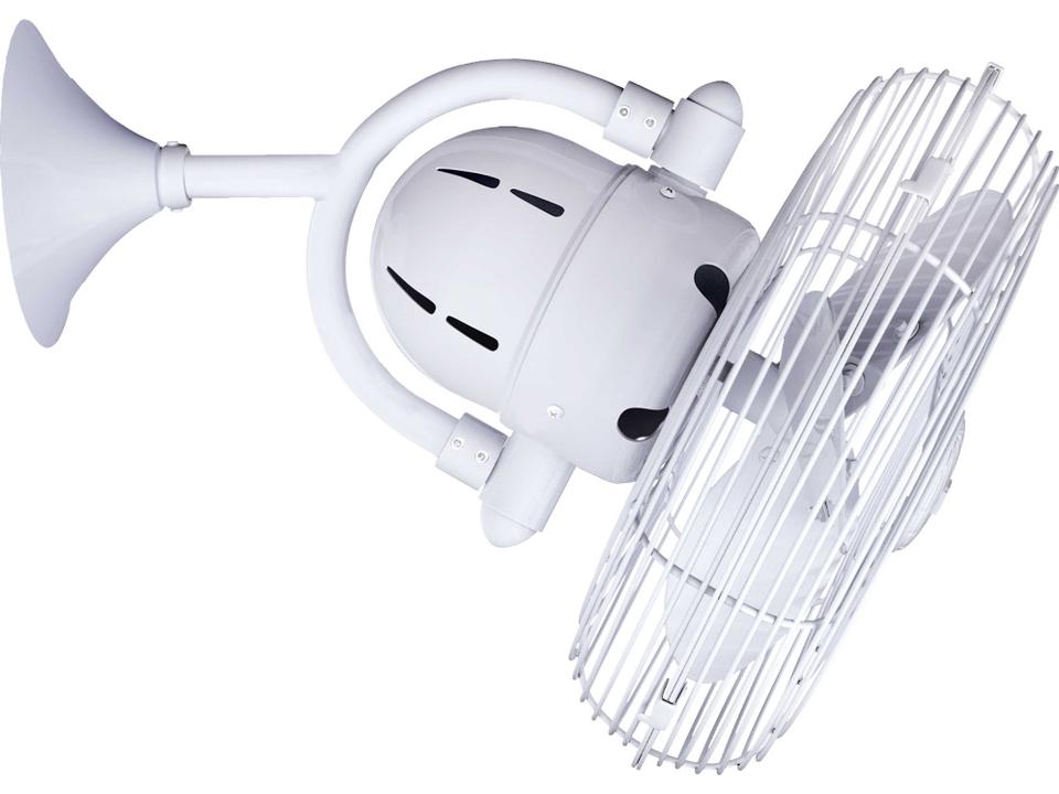 Kaye 13-Inch 3-Blade Oscillating Wall Ceiling Fan in Gloss White