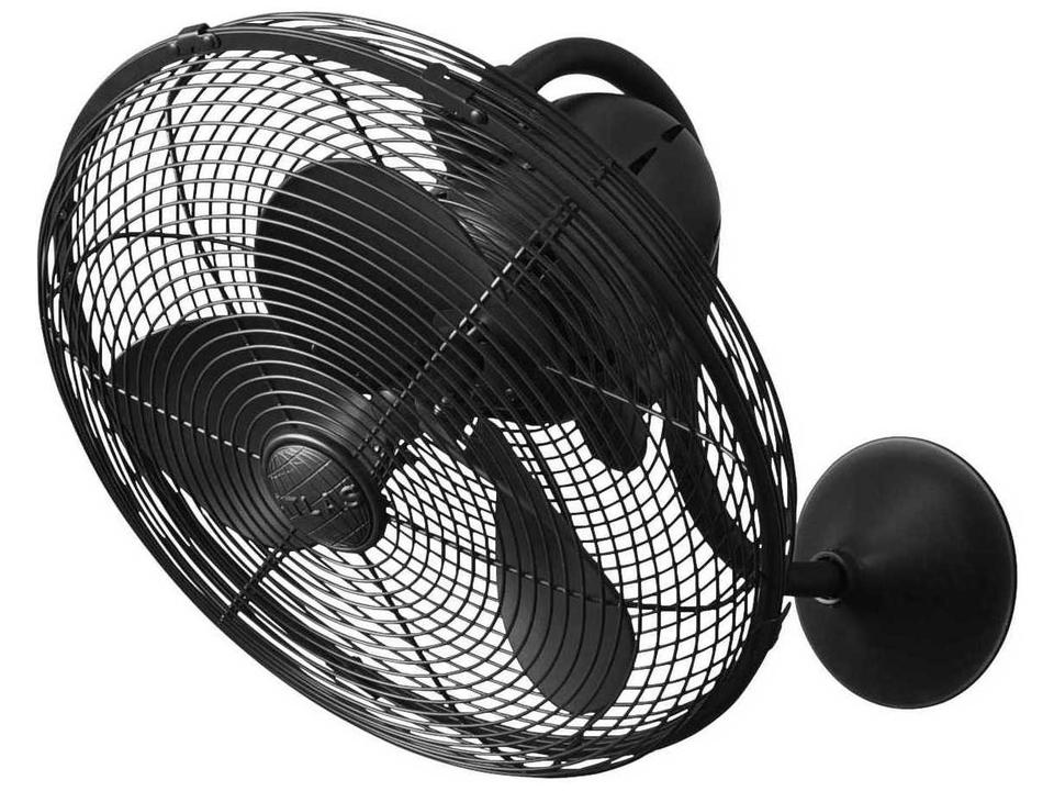 Laura 16-Inch 3-Speed Oscillating Wall Fan in Matte Black