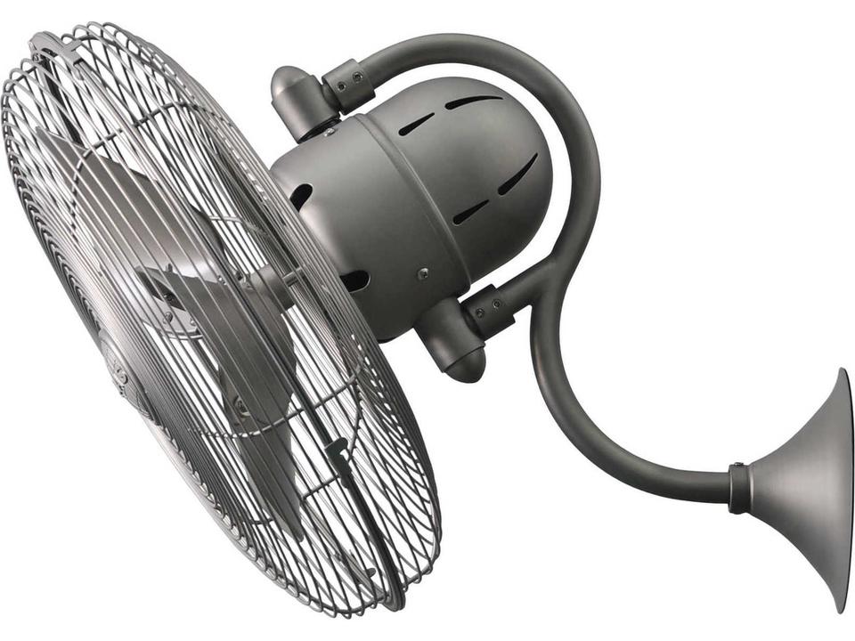 Laura 16-Inch 3-Blade Oscillating Wall Fan in Brushed Nickel