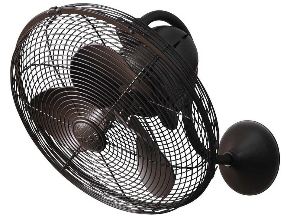 Laura 16 Inch Oscillating Wall Fan in Textured Bronze