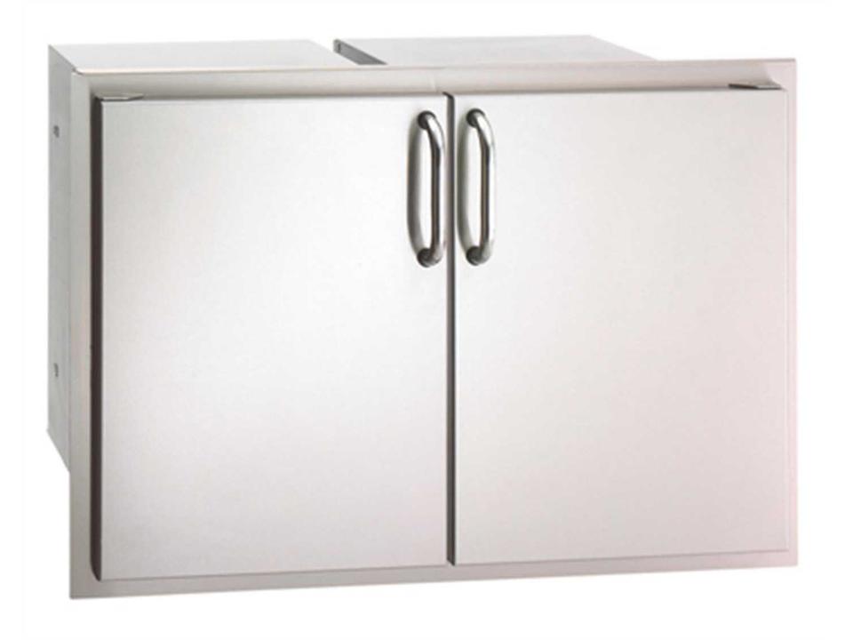 Select Double Access Door with Dual Drawers and Trash Bin