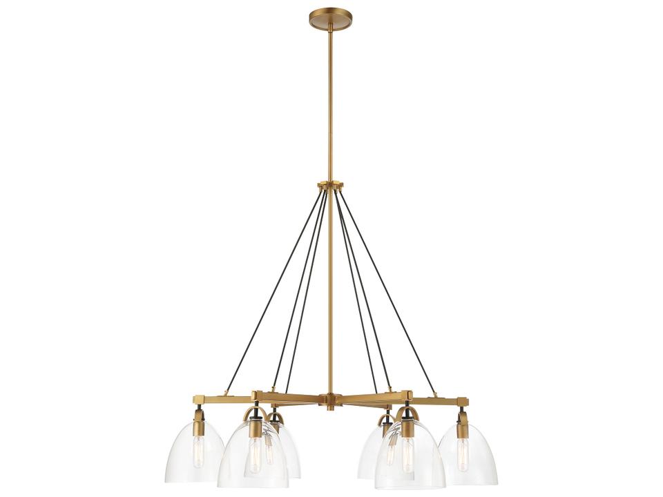 Sommersby 6-Light Legacy Brass Matte Coal Chandelier