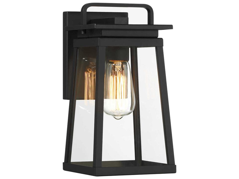 Isla Vista 1-Light Outdoor Wall Sconce in Coal with Clear Glass