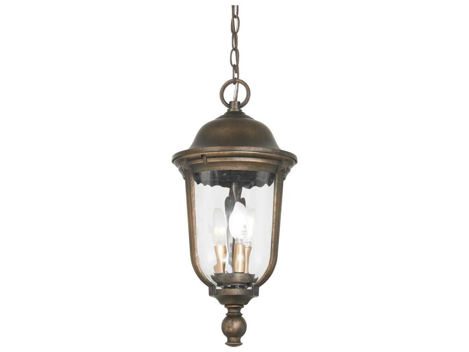 Havenwood 3-Light Outdoor Hanging Lantern in Tauira Bronze and Alder Silver