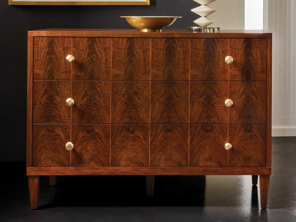 Pegano Brown Wood Accent Chest with Antique Brass Hardware