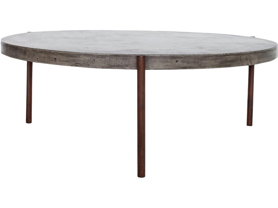 Dark Grey Concrete Round Coffee Table