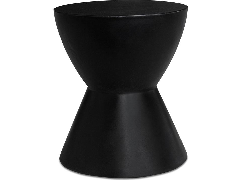 Hourglass Black Concrete Lounge Chair