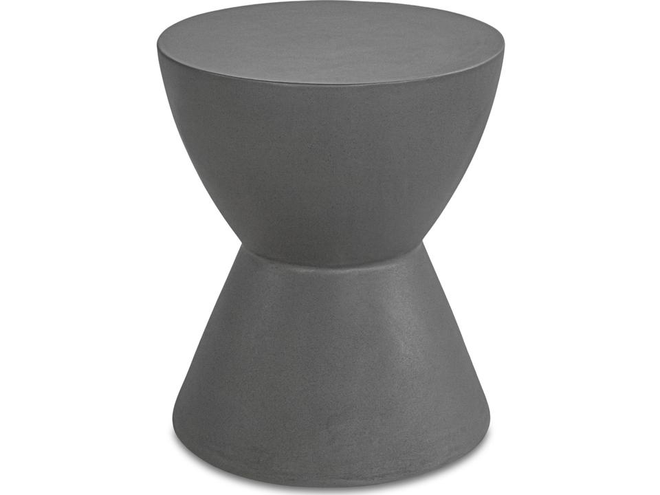 Hourglass Dark Grey 15'' Round Dining Stool